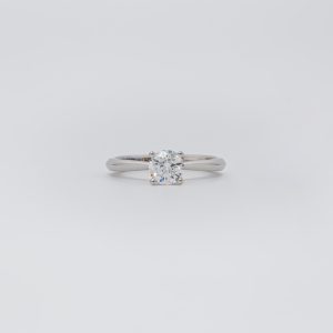 Anillo de compromiso oro blanco 14K con diamante Lab Grown solitario 60 pts