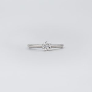 Anillo de compromiso oro blanco 14K con diamante Lab Grown solitario 35 pts