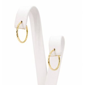 Arracadas diamantadas en oro amarillo 10K